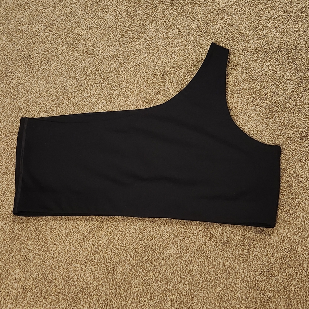 Girlfriend Collective Black Bianca One Shoulder Sports Bra Activewear 3XL - Picture 4 of 10